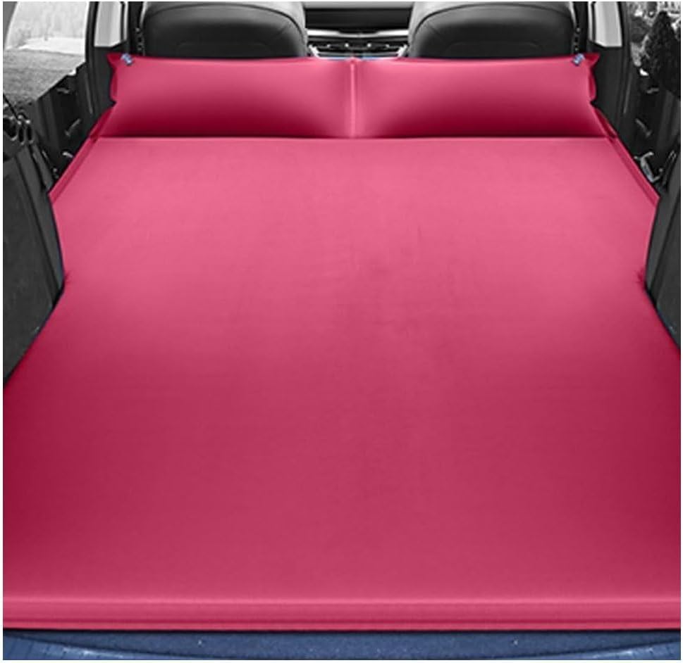 IONZS Car Double Airbed for Land Rover Defender Discovery 3 4 5 Range Rove Evoque Freelander,Blow Up Bed Inflatable Camping Mattress,Sleeping Mat Self Inflating Built In Pillow,A/Red