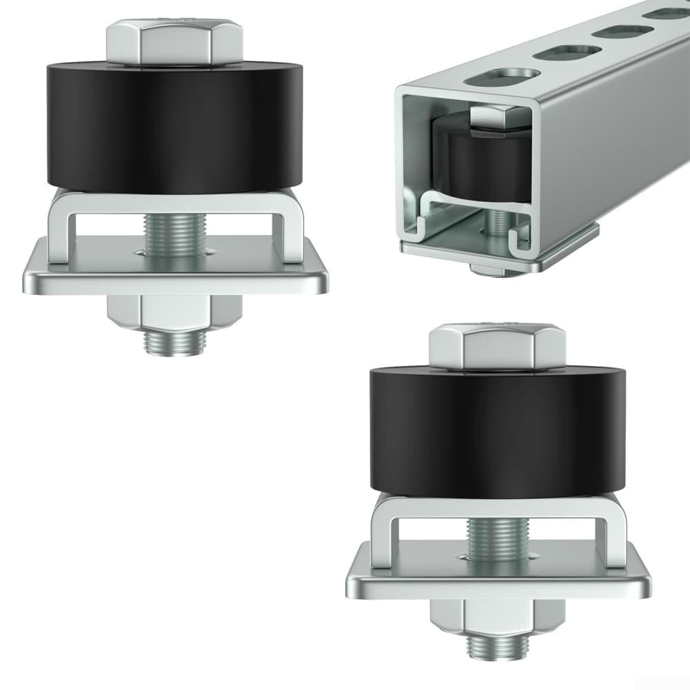 Trolley Roller Wheel Stopper Compatible with Unistrut Channels - for Impact Resistant Cart Assembly Positioner(2pcs)