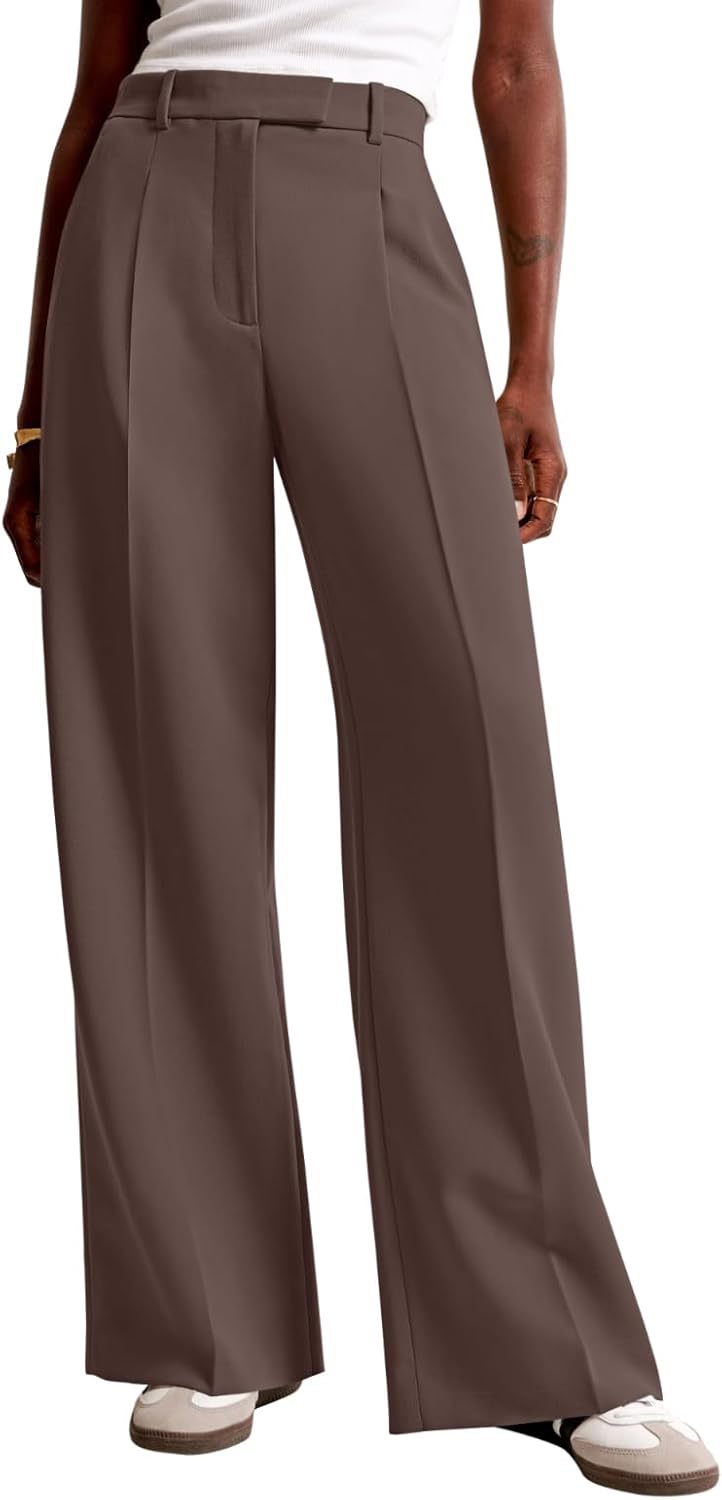 NIMIN Women Wide Leg Pants High Waisted Business Casual Work Trousers Dressy Pants with Pockets