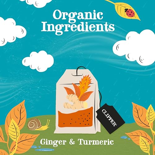 Clipper Organic Restoring Roots Ginger & Turmeric Tea Bags | 20 Tea Infusions in Envelopes | Caffeine Free Teabags | Fairtrade Herbal Tea Bags | Natural, Unbleached Plant-Based & Biodegradable Sachets - Image 2