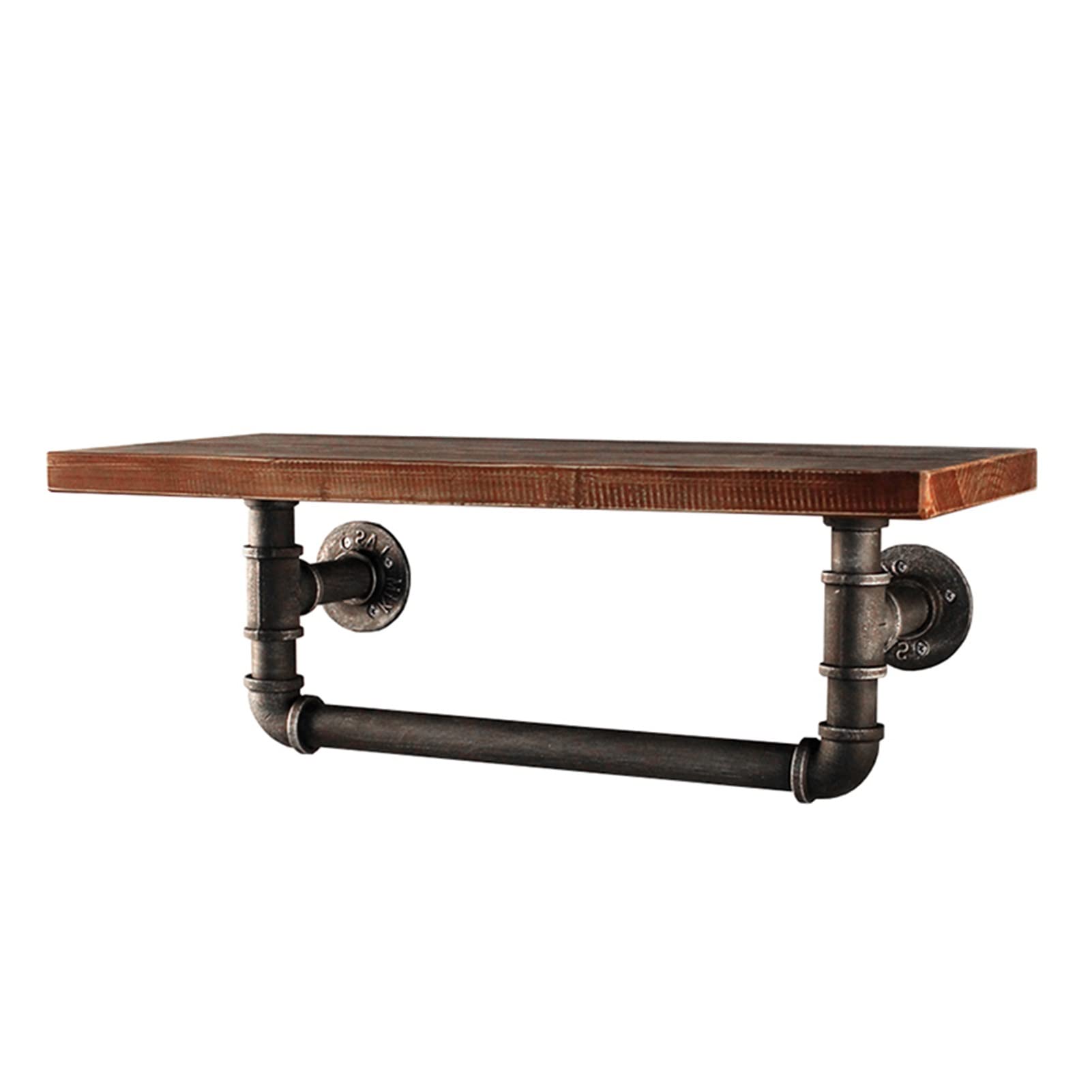 Mensola A Soffitto Scaffali sospesi rustici, portaoggetti da parete in legno, con portasciugamani da bagno/appendiabiti - per ingresso, camera da letto, soggiorno, cucina, lavanderia decorativa ( Size