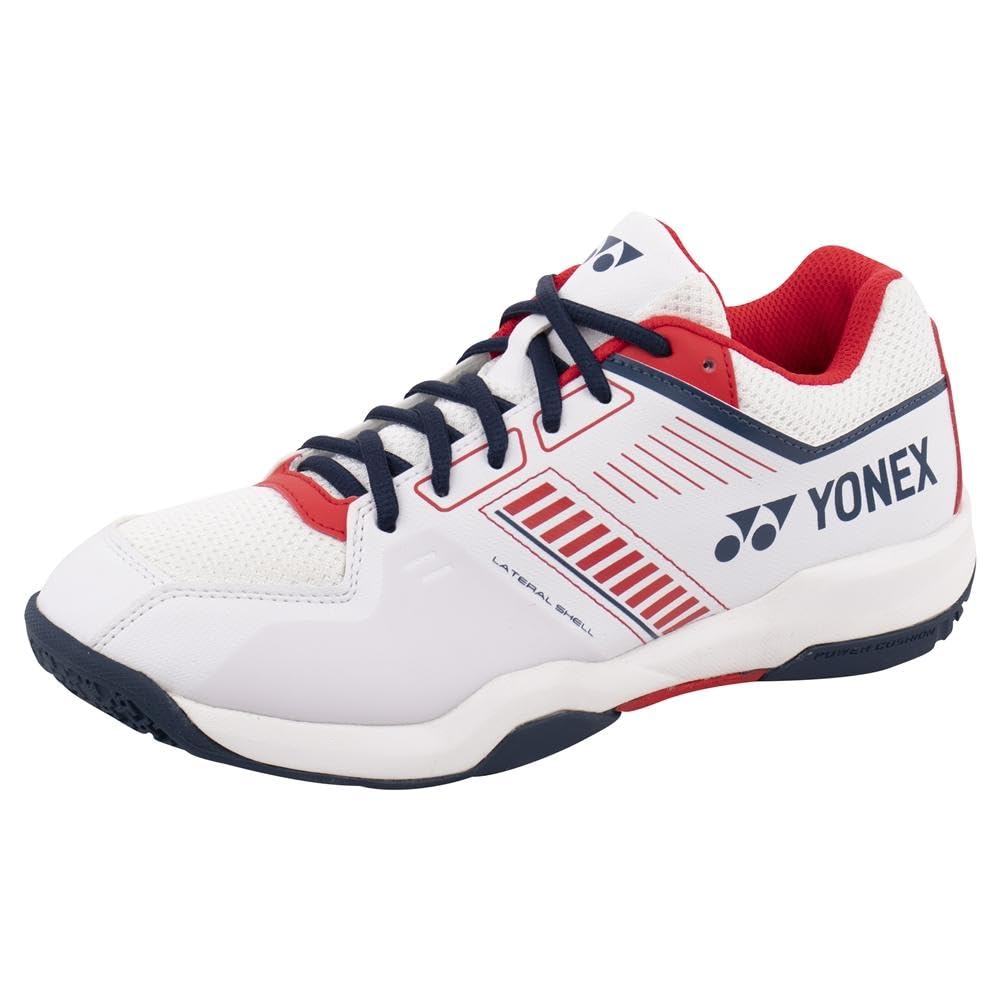 YONEX Power Cushion Strider Flow Wide Badminto Shoes - White/Red - SHBSF1W (8 UK)