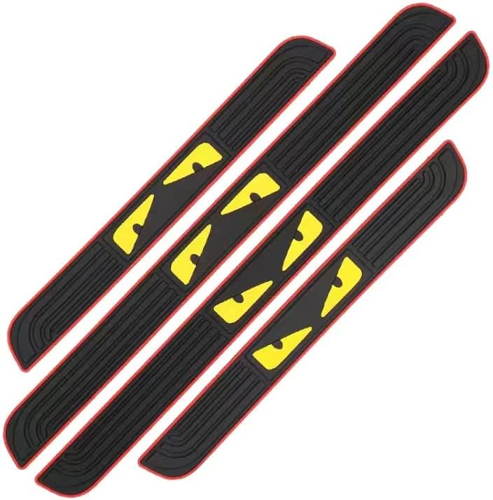 Cxy 各種モデル 汎用 サイドステップガード スカッフプレート車用ドアモール C2 サイドモール ドアガードステッカー 並行輸入品 スカッフプロテクトシートキズ防止両面テープ付き汚れ防止簡単装着４個セット お見舞い