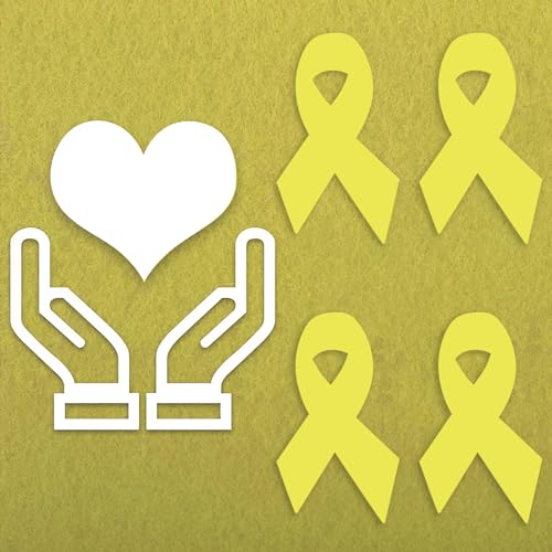 WANDIC 0.75 * 1.28'' Yellow Ribbon Awareness Sticker - Image 4