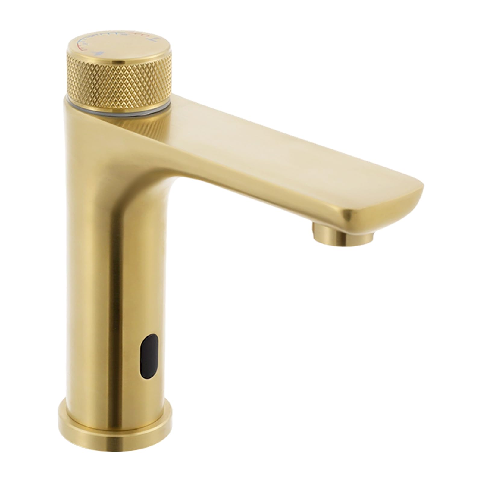Grifo infrarrojo para baño con sensor, grifo de baño automático sin contacto, grifo de lavabo de inducción mezclador para lavabo, dorado