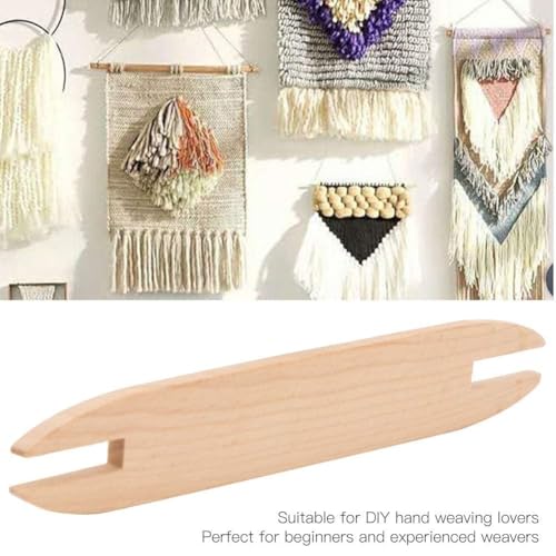 2 Pcs Wooden Weaving Shuttle, Tatting Shuttle Kit for Beginners Tapestry Needle Tatting Shuttle, Beech Wood Diy Weaving Tool for Knitted Crafts Accessories