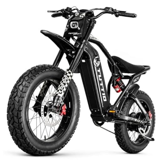 Tuttio-ICT-Electric-Bike for Adults-Teens Age 16+, 4000 Peak 50MPH 60V-25AH Electric-Dirt-Bike, 20" Fat-Tire-Electric-Motorcycle, Full Suspension E-Bike for Mountain Off-Road Snow