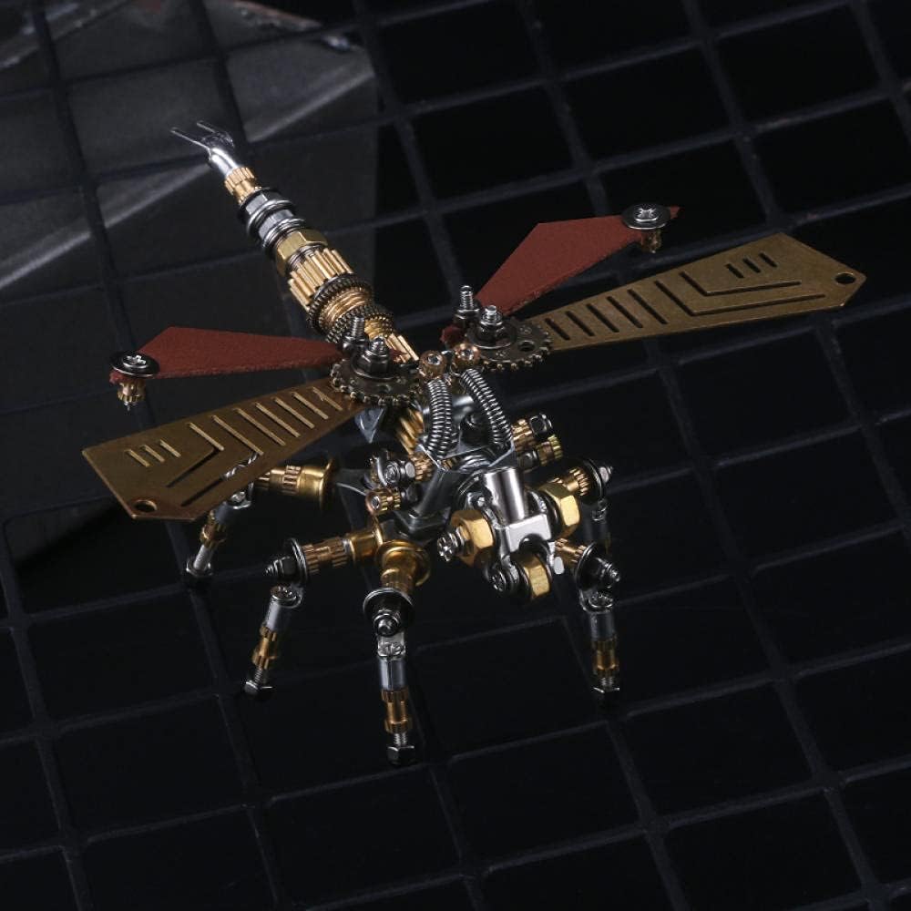 Mechaniczny zestaw modeli ważek 3D, metalowe puzzle ze szczegółową symulacją, montaż DIY dla dorosłych, unikalna rzeźba biurkowa i prezent kolekcjonerski dla mężczyzn