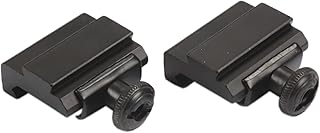 2PCS Dovetail to Picatinny Rail Adapter Scope Riser, 11mm to 20mm Picatinny Waver Rail Mount Base - HIGOO