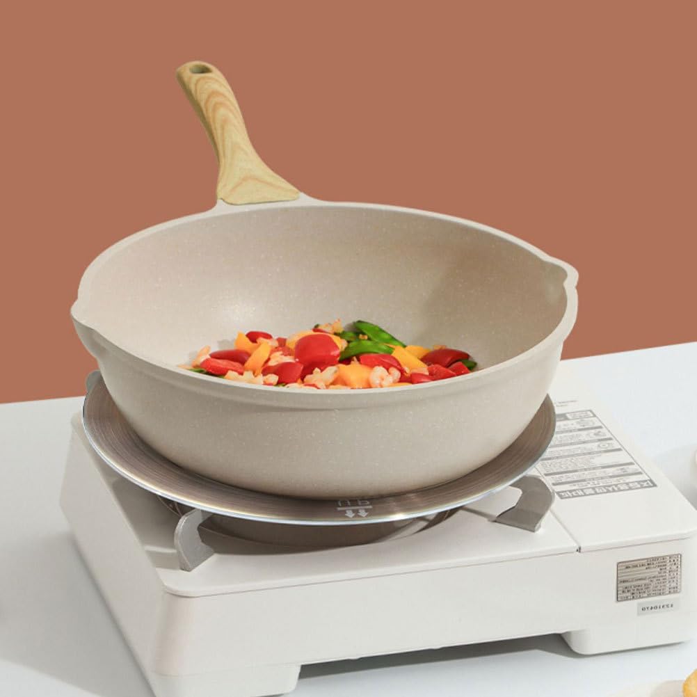 Mikikit Wärmeverteilerplatte für Induktionsherd, Edelstahl, Adapter, 30 cm, Küchenzubehör für Elektro- und Gasherde