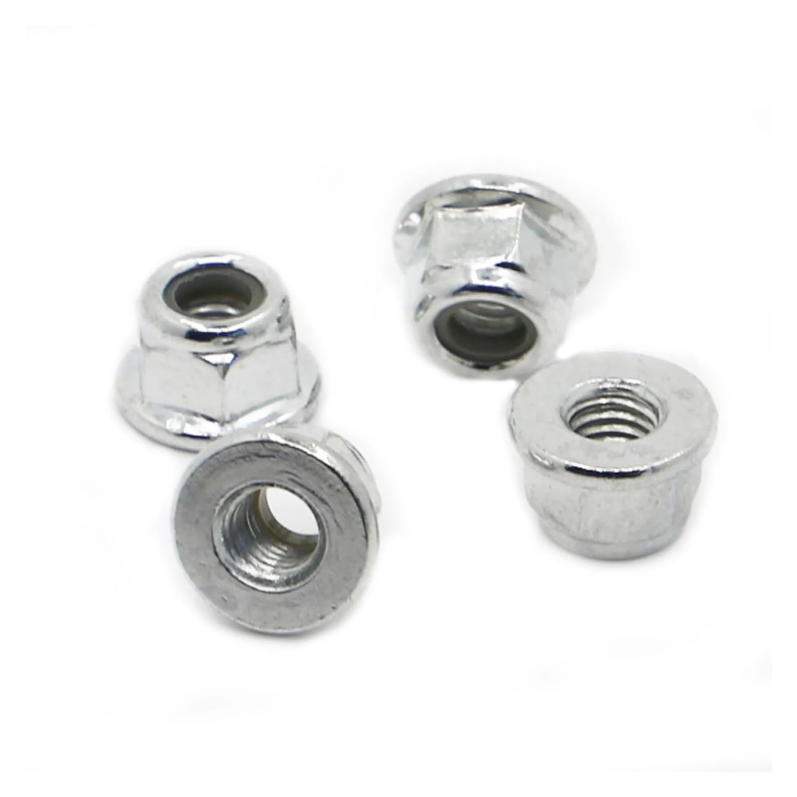 Tuercas Contratuercas Tuerca de sujeción, M3 M4 M5 M6 M8 M10 M12 Negro Blanco Níquel al carbono A2 Brida hexagonal de acero inoxidable Tuerca de bloqueo de inserción de nylon Contratuerca autoblocante