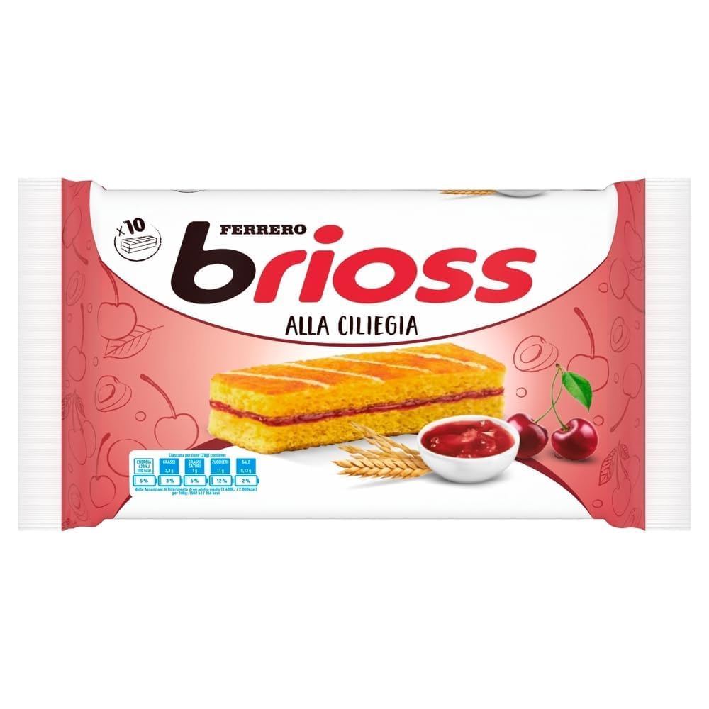 Italian Gourmet Brioss Kirsch-Kuchenriegel 12x280g 3,36kg 120 Stück + Polpa