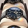 OLEVS Men's Watch Classic Business Breathable Leather Strap Dress Casual Calendar Waterproof Stylish Suitable Gift Wrist Watch for Men #2