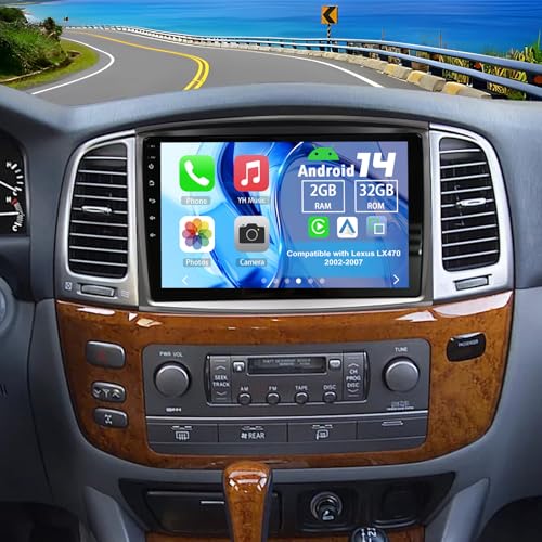 Slakerbe Android 14 Double Din Car Radio Compatible with Lexus