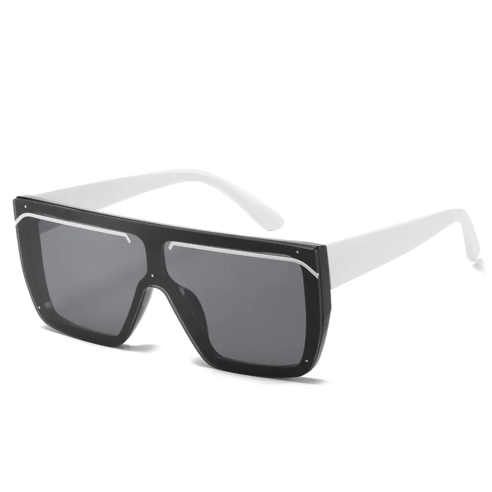 Vintage One Piece Sunglasses Woman Man Fashion Luxury Big Frame Eyeglasses Summer Traveling Uv400