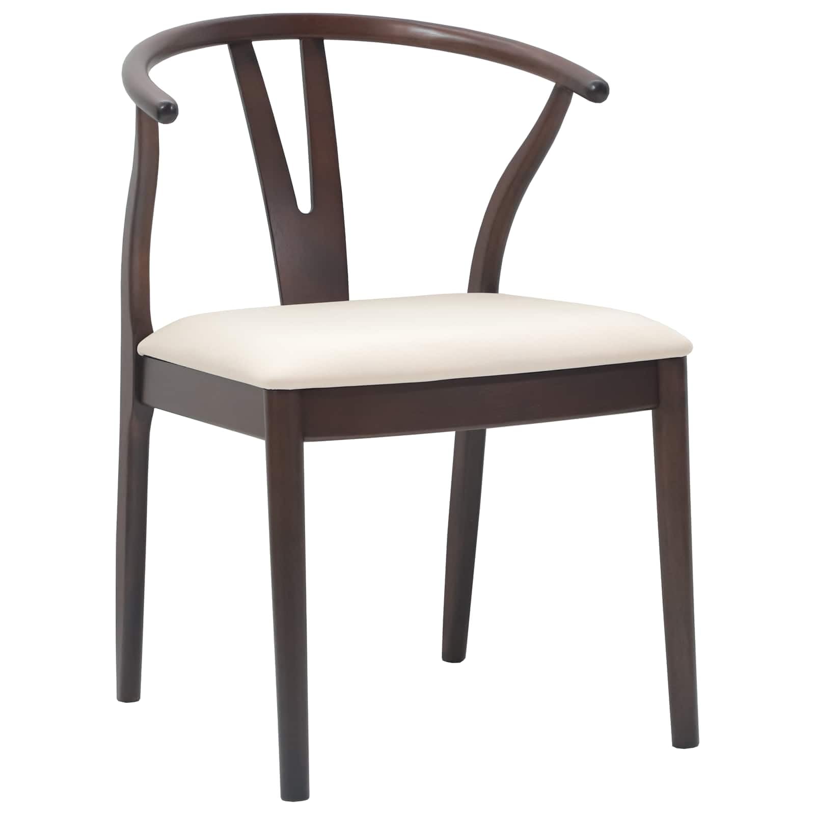 Lite drewno kauczukowe Vintage styl Krzesło 54 5x58x77 cm Brązowy