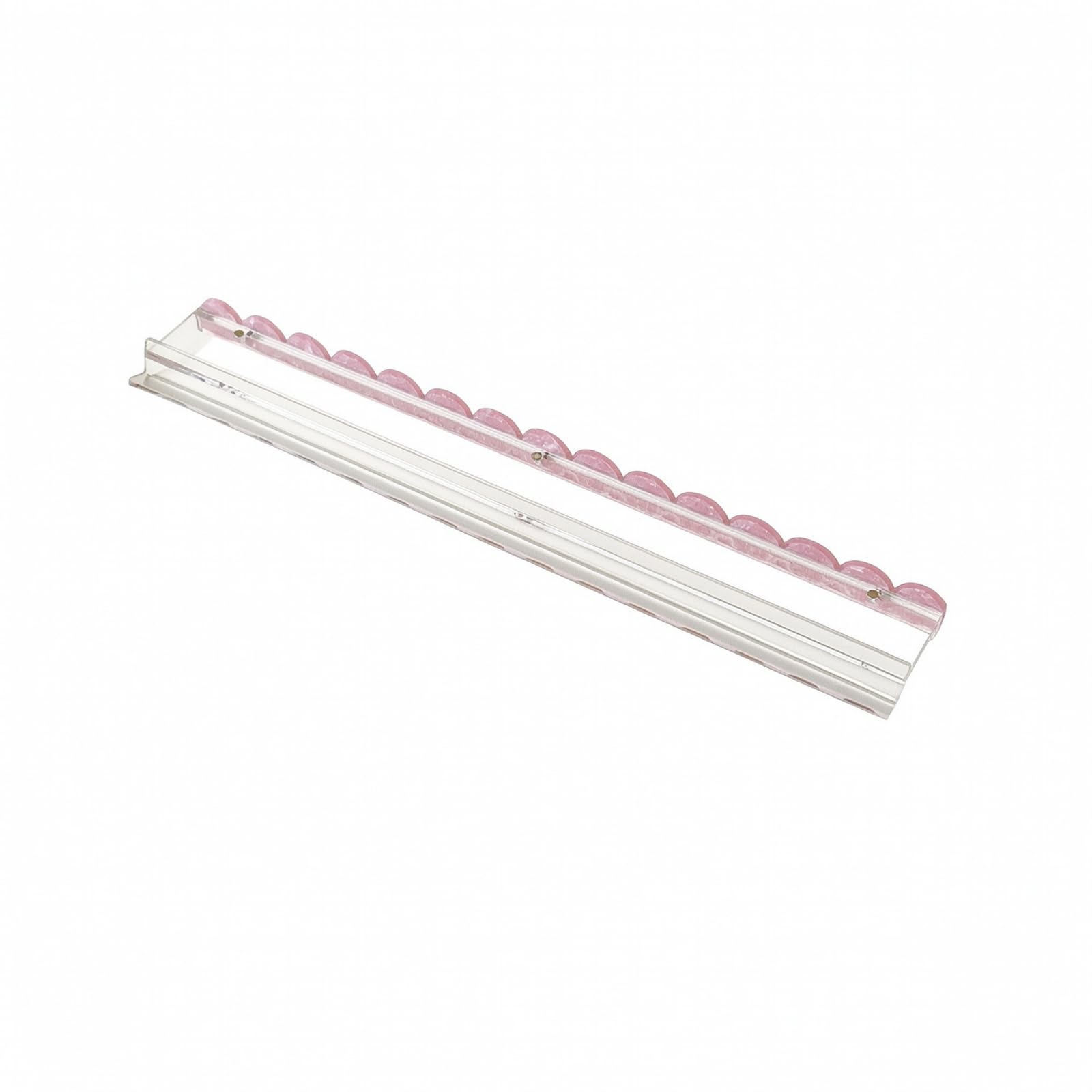 4 Piezas Rack en Forma con Diseño U Pulgadas Rígido Rack Acrílico Transparente lgado Portafichas con BOR Ondulado,