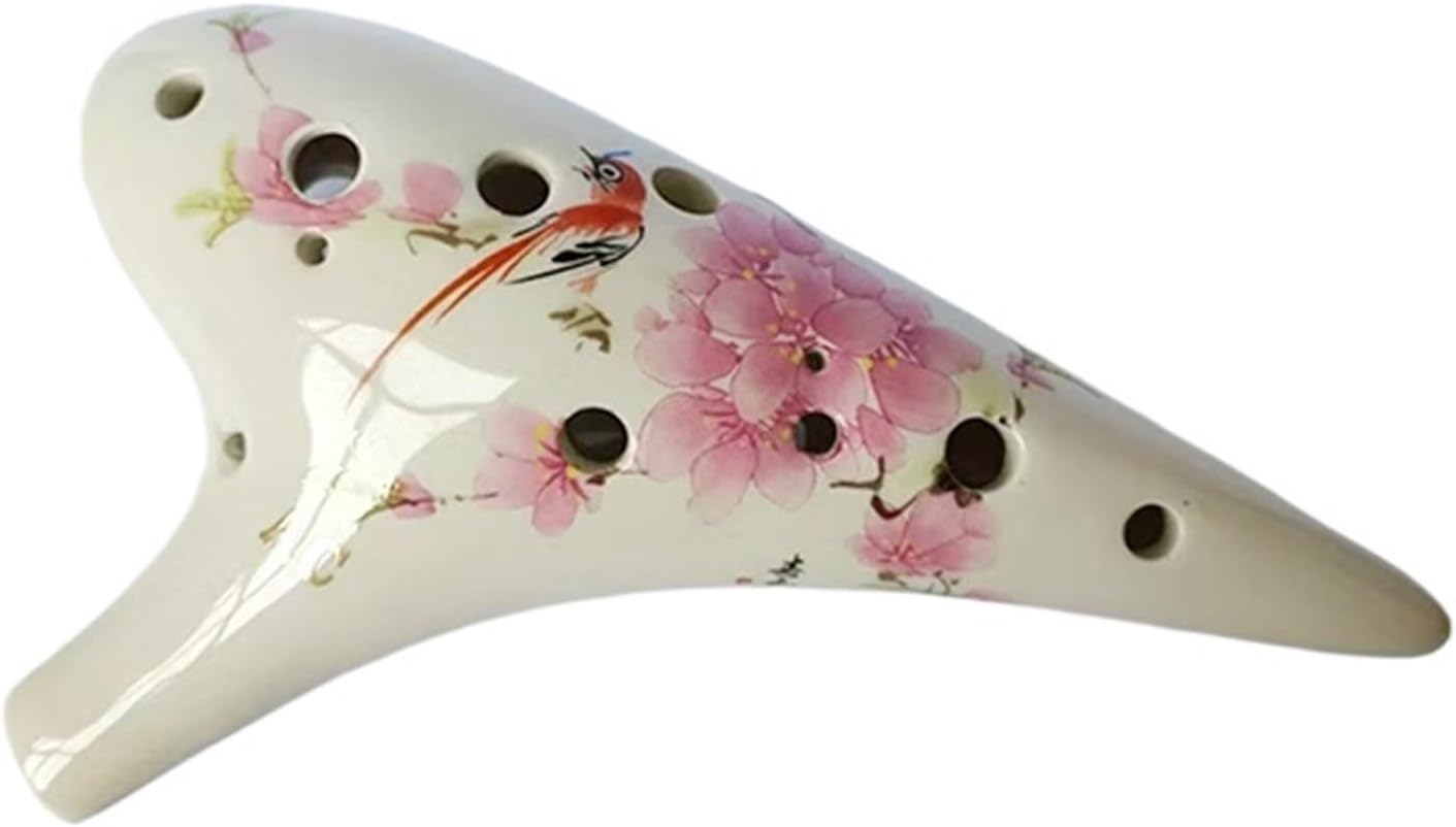 オカリナ 楽器 12穴オカリナ アルト ACキー 初心者向け 手描き スモーク仕上げ プロ仕様 パフォーマンス(4)