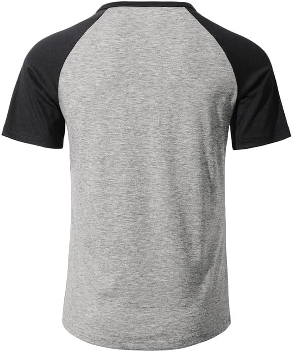 Men's Henley Shirts Cotton T-Shirt Short Sleeve/Long Sleeve Shirt Casual Stylish - Image 5