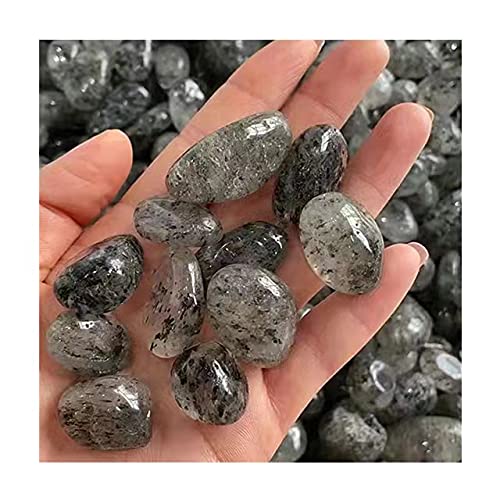 Polierte Rohkristalle, Edelsteinkristall, schwarzer Turmalin, Trommelsteine ​​für Heimdekoration, 200 g, 17–22 mm Voller Textur