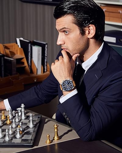 Miniatura 3 de BENYAR Relojes Hombre Analógico Cronografo Impermeable Luminoso Fecha Reloj Pulsera Hombre Negocios Casual Relojes Elegante Regalo para Hombre