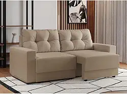 Sofá 2 Lugares Retrátil Lubeck Linho Bege