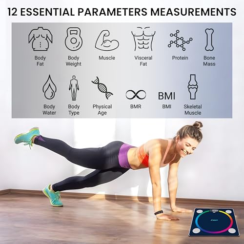 Image of ANT Flora Supreme Smart Scale Bioelectrical Digital Body Weight Machine for Home with Bluetooth App | BMI, BMR Analyzer | 180kg Capacity | High Precision Sensors | LED Display