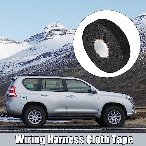 Image of Unifizz 3pcs Car Wiring Harness Cloth Tape Wire Harness Wrapping Tape Adhesive Fabric Tape for Electrical Wrap Protection Insulation 25mmx25m 82ft