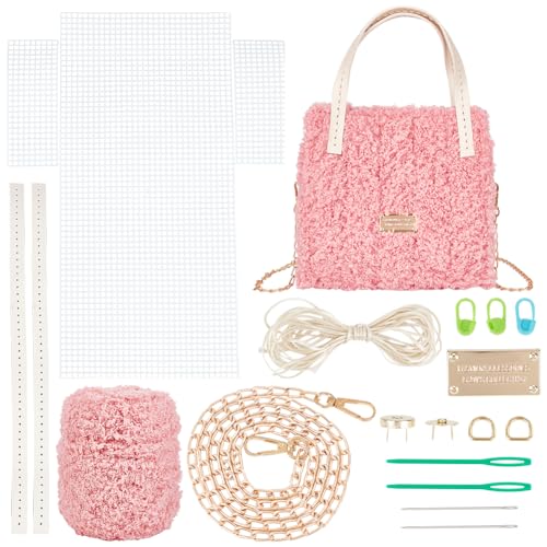 WADORN DIY Knitting Crochet Bag Kit – Pink