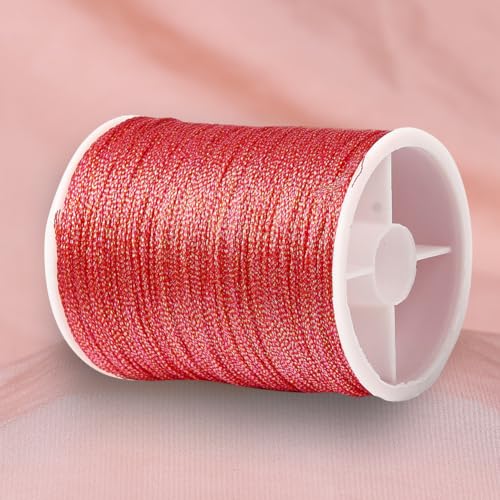 CABODYALS 240M 12 Colours 6 Ply Multicolor Metallic Cord Gold Silver Shimmer Thread Polyester Tinsel Glitter String Bulk Rolls for Sewing Making Jewellery Crafts Friendship Bracelets DIY Home Decor - Image 4
