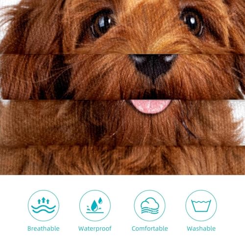 Tablier de cuisine imprimé chiot rouge pour protéger vos vêtements - 3