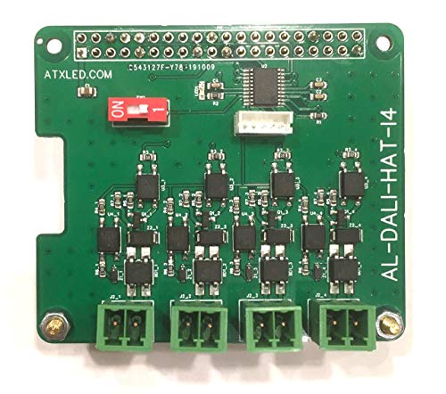 One-Day Sale: Up to 50% Off Raspberry Pi Hat DALI Master - Manage up to 64 Lights Each on 4 DALI busses with Your Pi. (Pi not Included) Works with All Pi 3B and 4 Models, Supports DT8