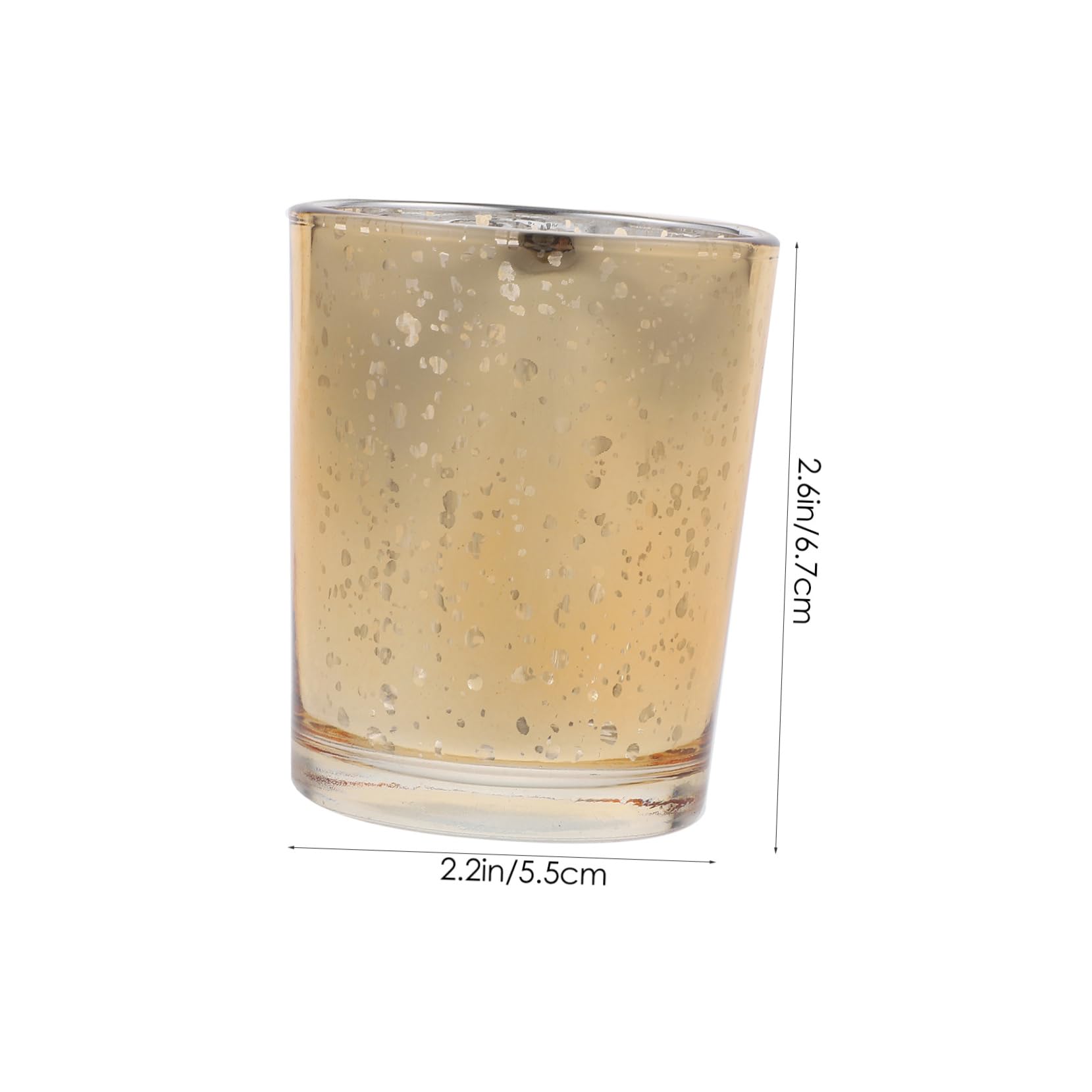 Portavelas de Cristal Dorado 12 Piezas para Velas de Té | Vidrio, Diseño Elegante de Aire Antiguo, Centro de Mesa y Decoración de Sobremesa