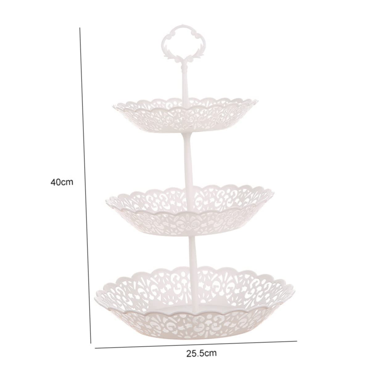 VINTORKY Dessert Stand Cake Display Stand Cookie Tray Jewelry Tray Transparent Cake Stand Afternoon Tea Rack Stand Wedding Cake Stands Bread Serving Tray Round Cake Carrier Round Tray White