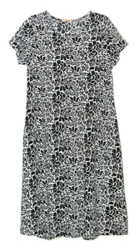 Image of LA CERA Women's Cotton Sun Dresses A-Line with Scoop Neck, Short Sleeves, Side Pockets, Floral Patterns, Machine Wash