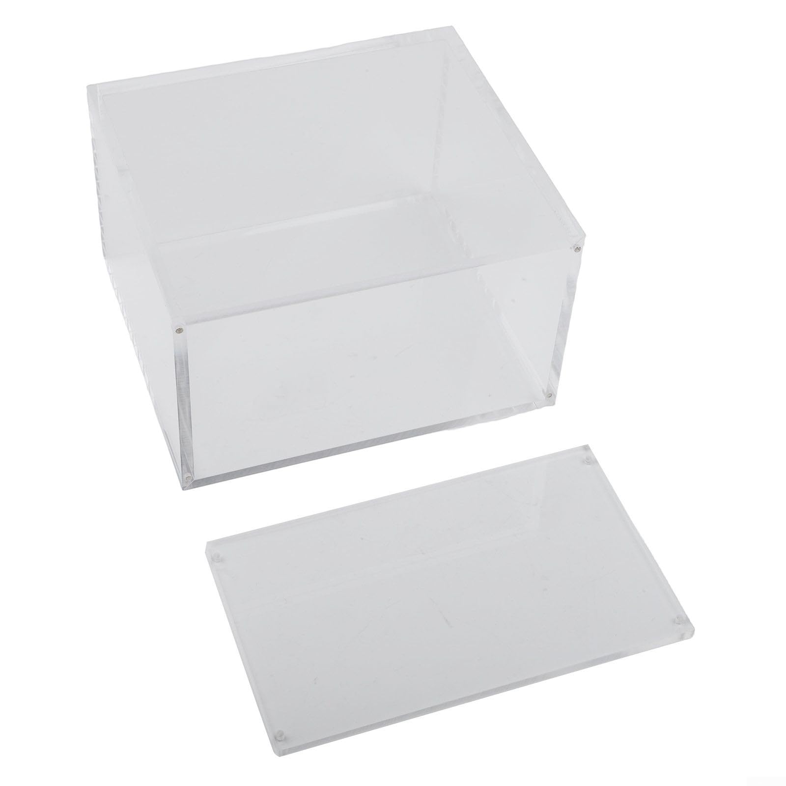 Boîte booster TCG en acrylique - 4 mm d'épaisseur - Empilable - Présentoir de rangement de cartes avec fermoir sécurisé - Support de protection transparent pour boîtes ETB - Anti-poussière (A