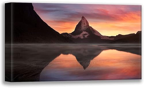ArtDirect The Mountain 48x28 Huge Gallery Wrapped Canvas Museum Art by Yaakobi, Lior