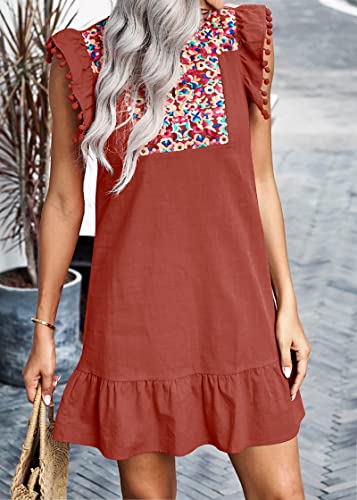 Image of KIRUNDO Boho Summer Mini Embroidered Dresses for Women