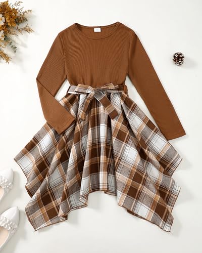 Girls Dress Girl Fall Outfit Teen Girl Casual Dresses Irregular Dresses for Kids3