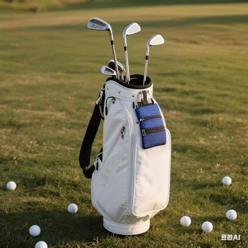 Portable Golf Ball Storage Bag review - Multiple Pockets Zippered Golf Accessory Organizer (Blue) Image 7