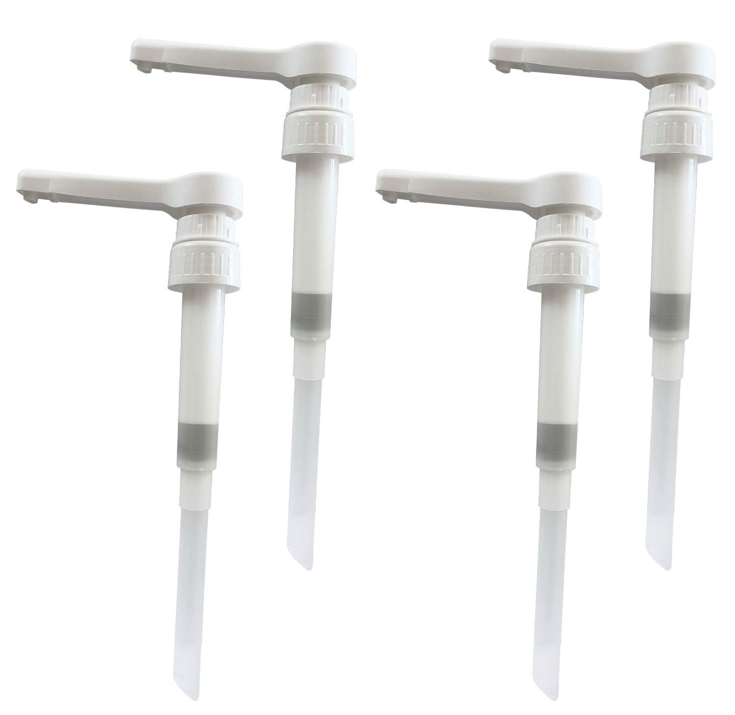 STAR BRITE Pump Dispenser | Suitable For 5 Litre Containers | Heavy Duty Strong Design | Gels & Liquids | 38mm Neck | Dispenses 30ml Dose | White | Pelican Pump Hand Gel Dispenser | Pack of 4