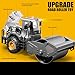 Pupu Pig Kids Metal Construction Toys - Steam Roller, Upgraded Construction Vehicle with Lights and Sounds, Die-Cast Model Toy Car, Road Roller Toy for Boys Girls Toddlers Kids Gifts, Ages 3+