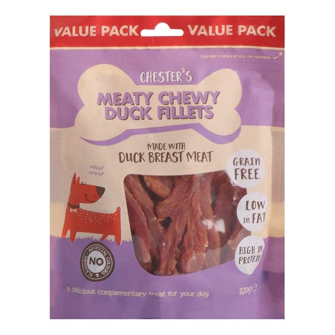 ark future Chester's Meaty Chewy Duck Fillets for Dogs - 1 Pack
