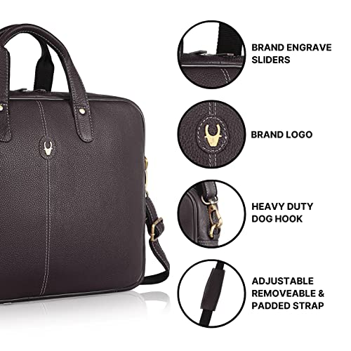 Image of WildHorn Leather Laptop Messenger Bag for Laptop /MacBook up to 15 inch| Padded Laptop Compartment |Office Bag I 365 Days Warranty
