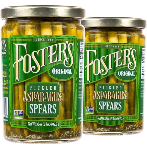 Foster's Pickled Asparagus Spears in a Jar, Original, 32oz, 2 Pac...
