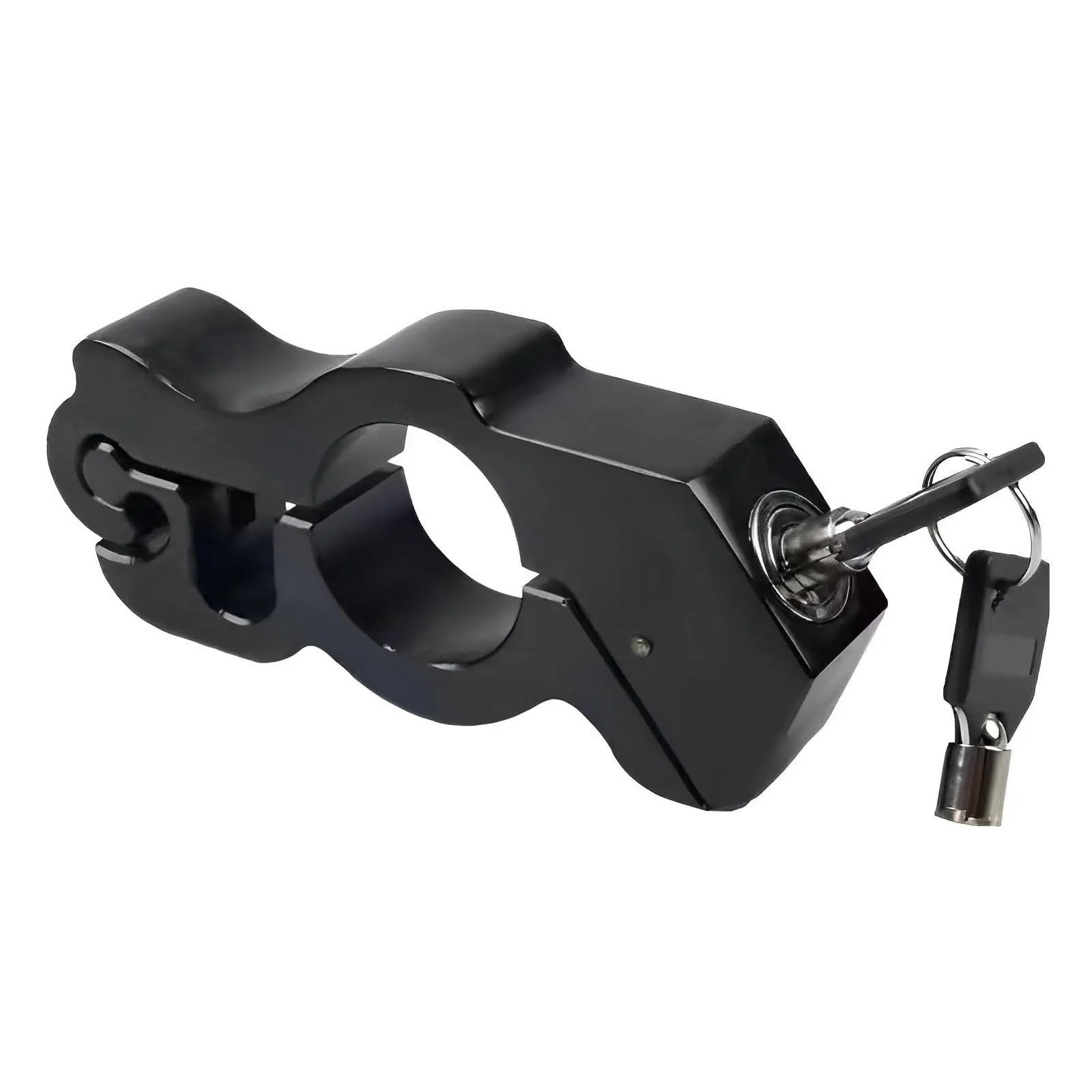 Hdrtcbu Black Chain Lock Aluminium Alloy Anti-Theft Handlebar Lock For Dirt Street Bike & Atv For Motorcycle Motorbike Lock(Black)