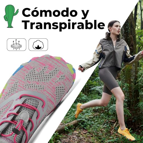 Miniatura 2 de SAGUARO Barefoot Zapatillas Minimalista Ligera Zapatillas de Trail Running para Zero Drop Soles, Gr.36-48