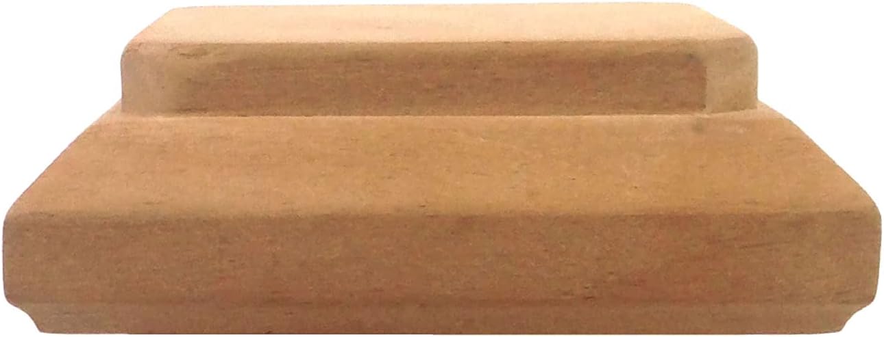 4x4 Traditional Flat Wood Post Caps (2-Pack) - One-Piece Miterless - Fence & Deck Protection (2, 3-1/2")
