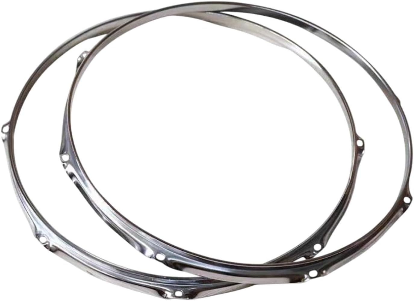 Generic Bass Drum Hoops Snare Drum Batter 6 Hole Spare Part Percussion Instrument Components Practical Repair DIY for Upper and Lower, 16 inch