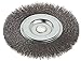 Forney 72745 Wire Bench Wheel Brush, Coarse Crimped with 1/2-Inch and 5/8-Inch Arbor, 6-Inch-by-.012-Inch